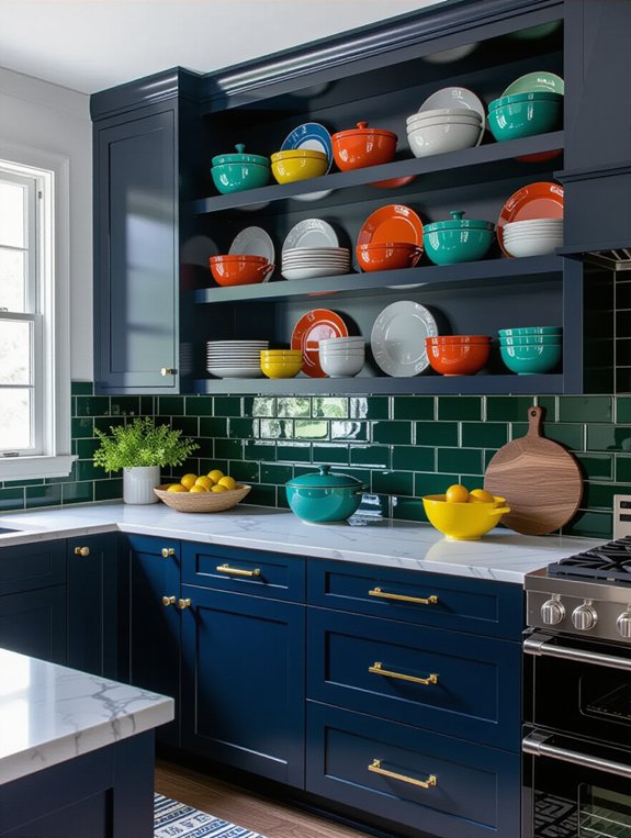 vibrant kitchen color accents