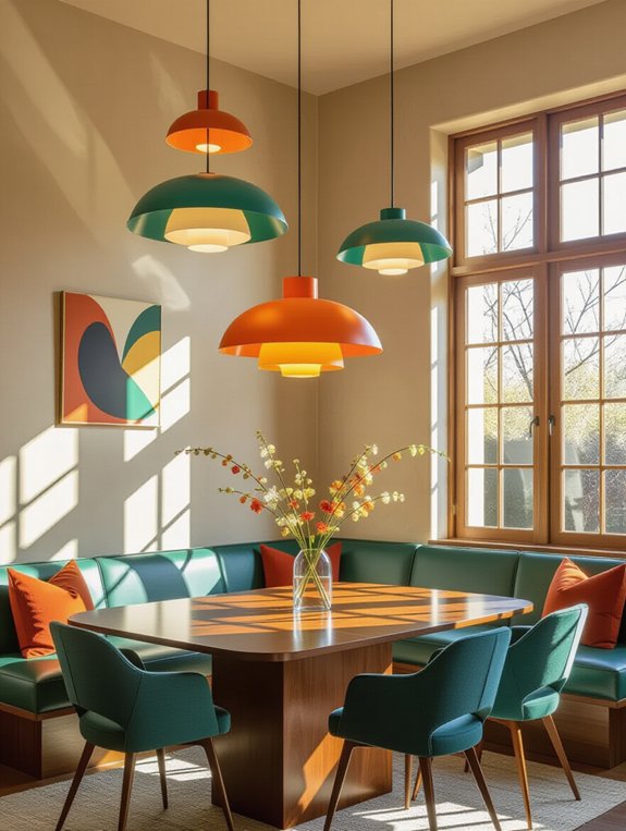 vibrant mid century modern lighting