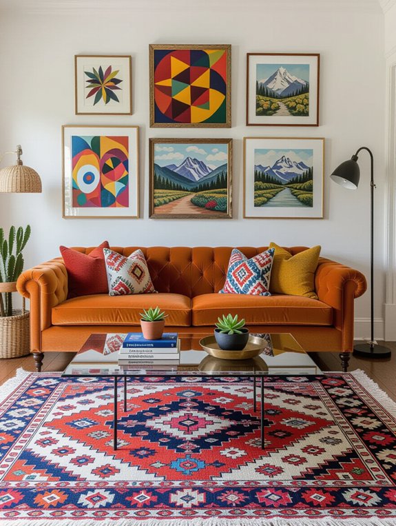 vibrant personal art display