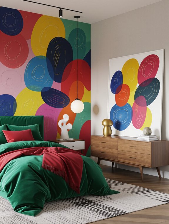 vibrant personal bedroom expression