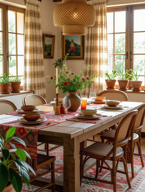 vibrant textiles create atmosphere