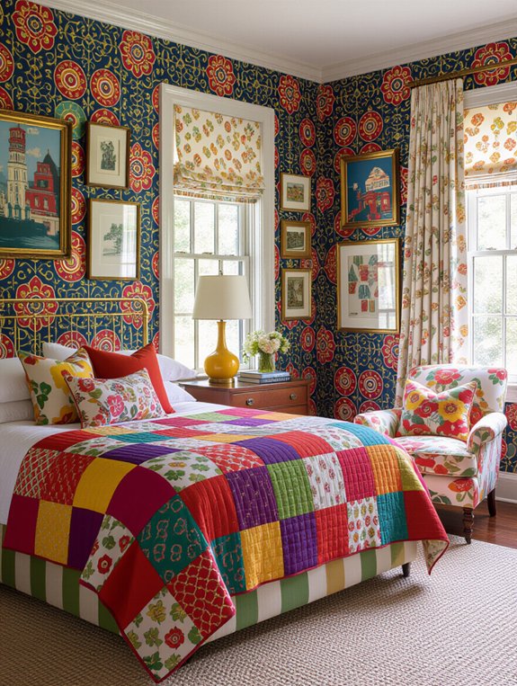 vibrant unique creative bedroom