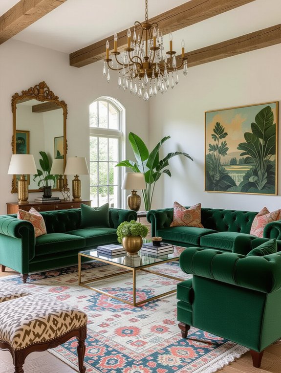 vintage accents enhance contemporary