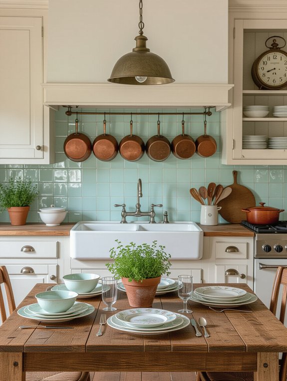 vintage accents enhance warmth