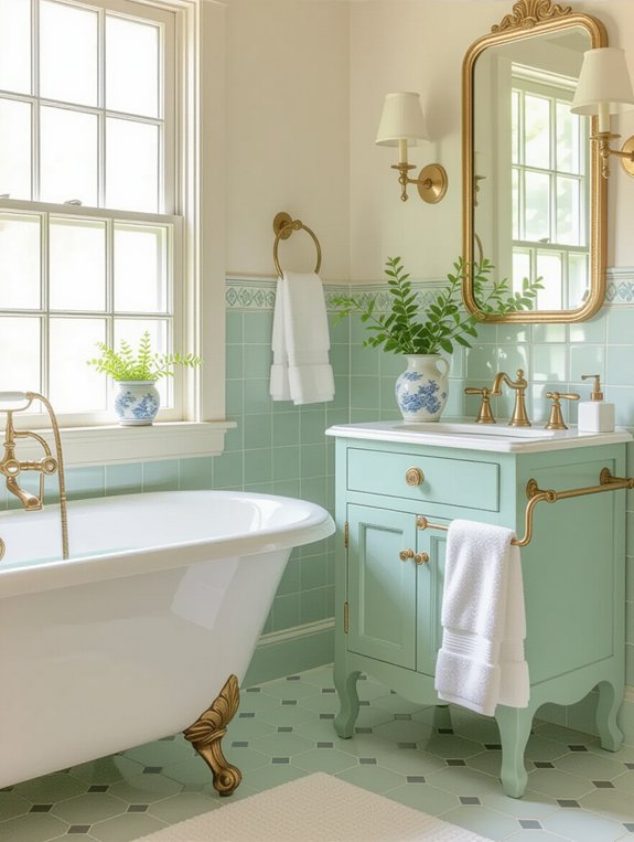 vintage bathroom design elements
