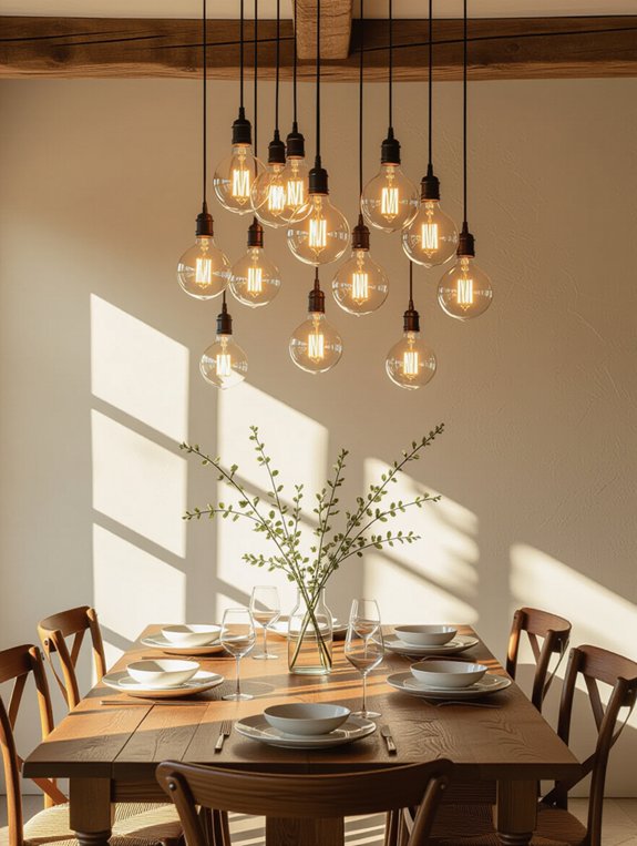 vintage bulbs enhance ambiance