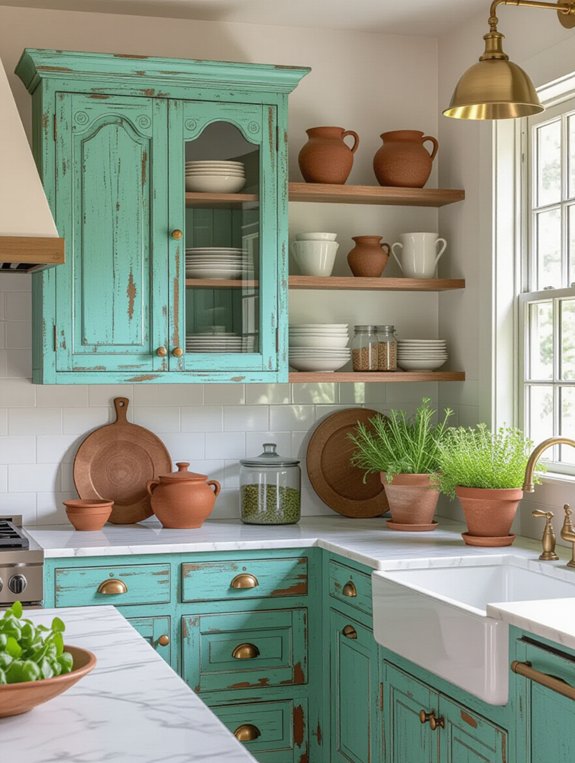 vintage charm kitchen cabinets