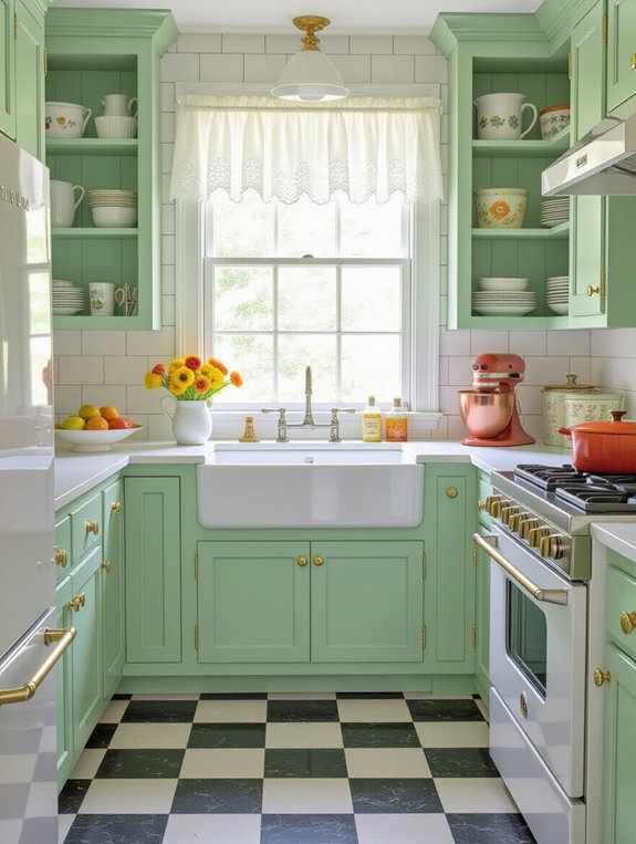 vintage colorful kitchen design