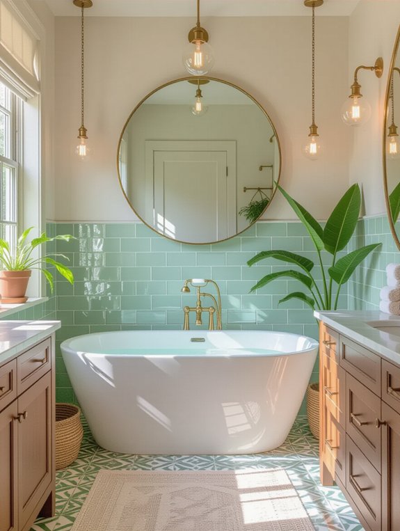 vintage modern bathroom fusion