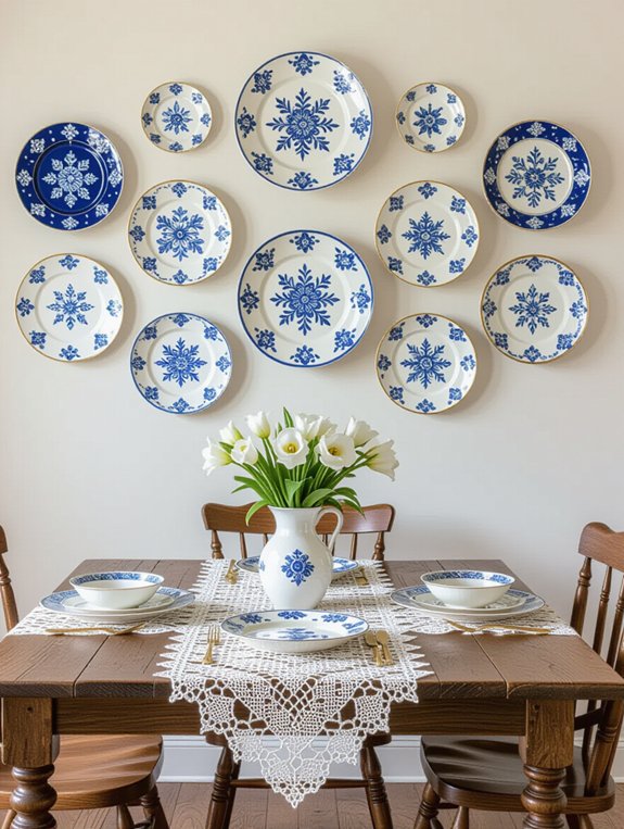 vintage plates wall display