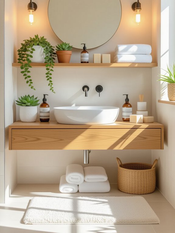 wall mounted bathroom organization solutions