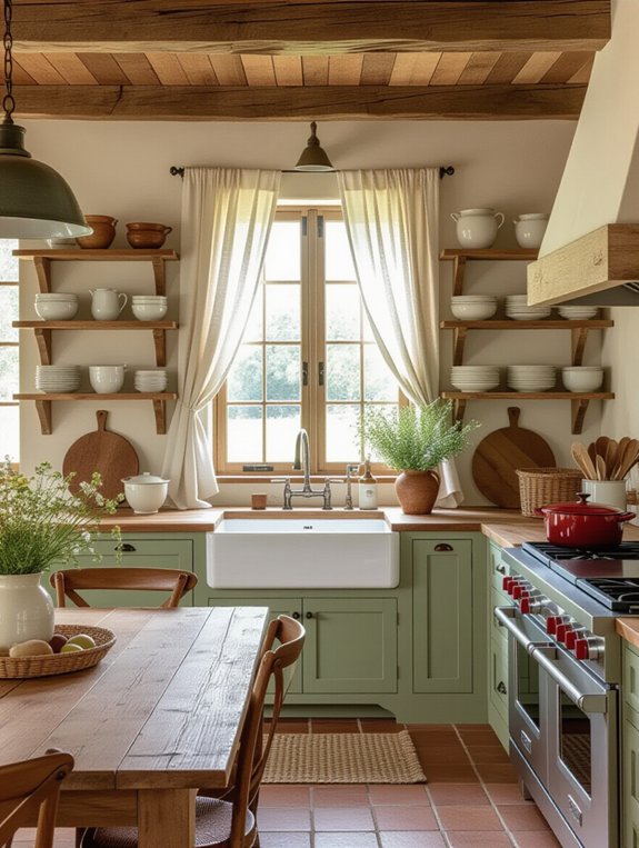 warm charming rustic kitchen