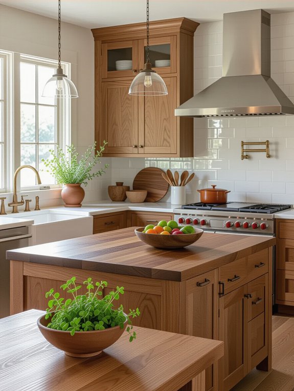 warm inviting wood finishes