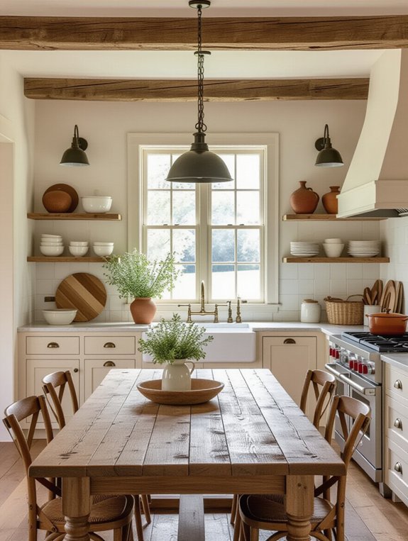 warm rustic kitchen charm