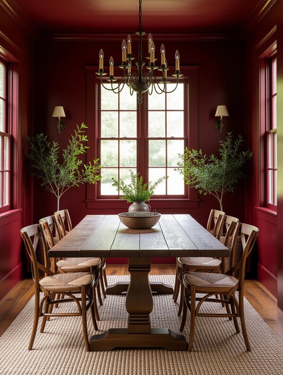 warm rustic red decor