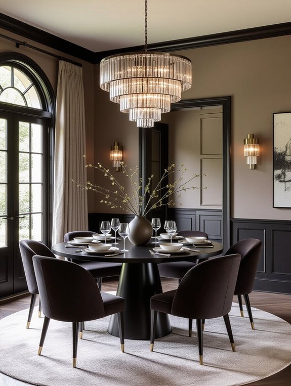 warm taupe dark accents