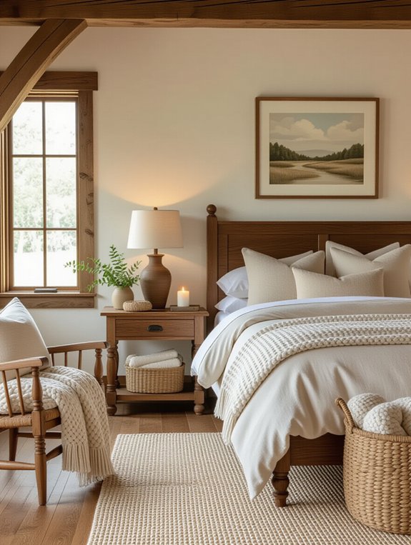 warm wood furniture accents