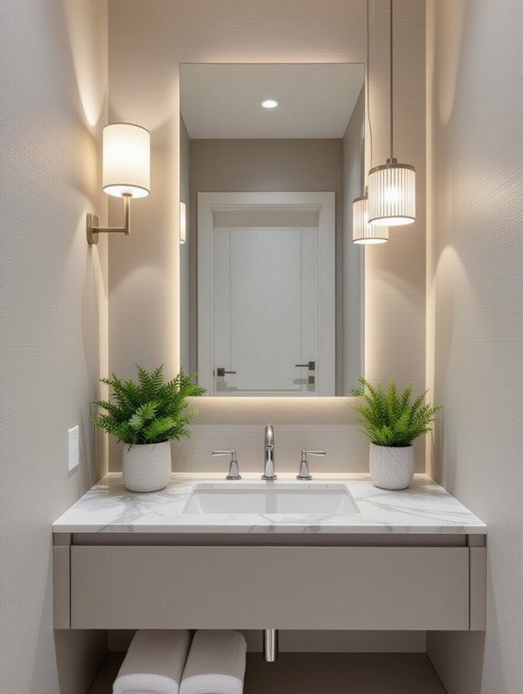 welcoming ambiance through lighting