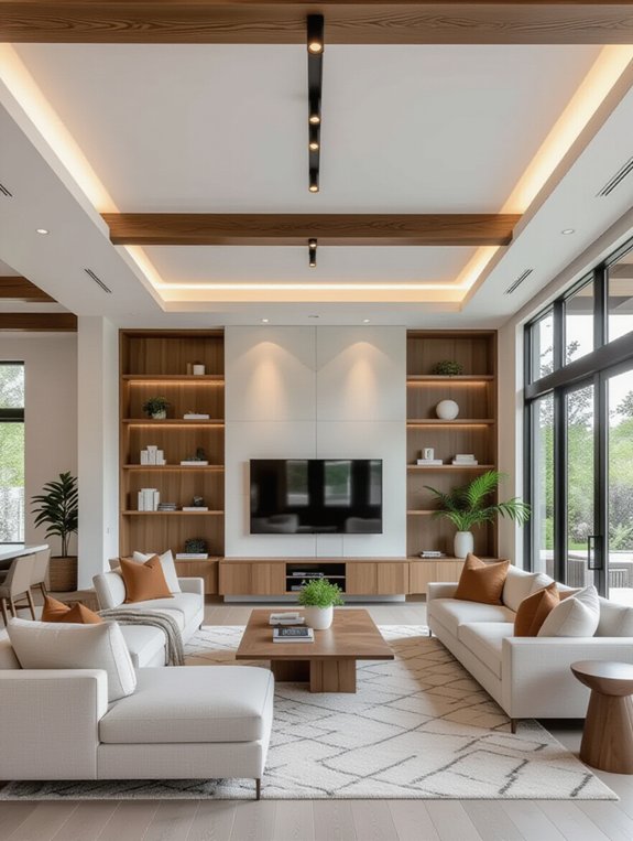 wood and gypsum harmony