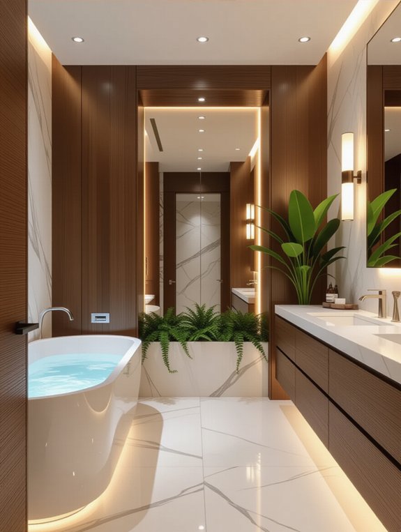 wooden accents create warmth