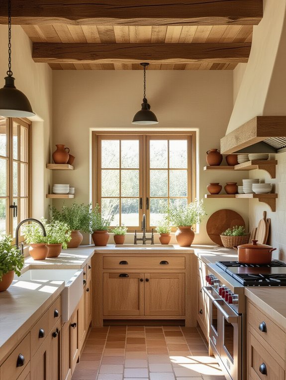 wooden ceiling enhances ambiance