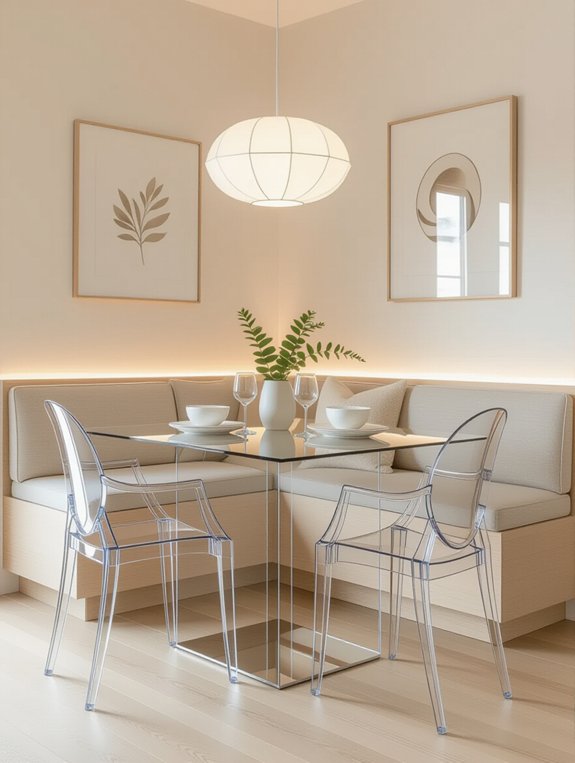 airy transparent dining solutions