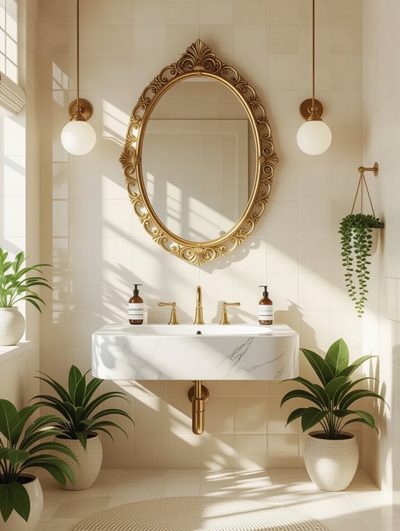 artistic bathroom mirror enhancements