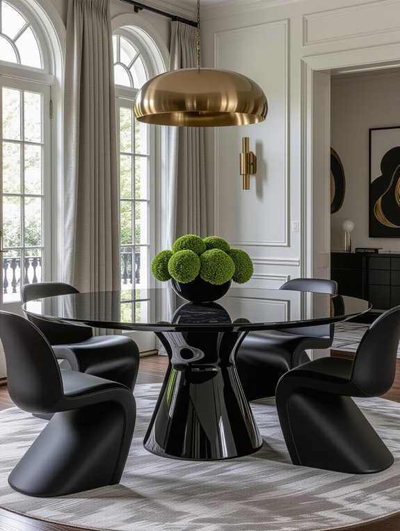 artistic unique shaped dining table