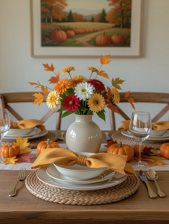 artwork enhances thanksgiving decor