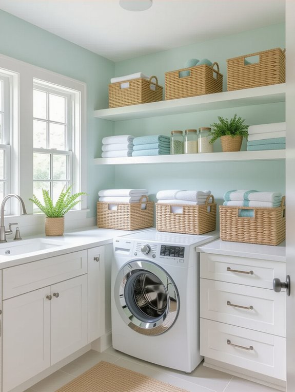 baskets enhance laundry organization