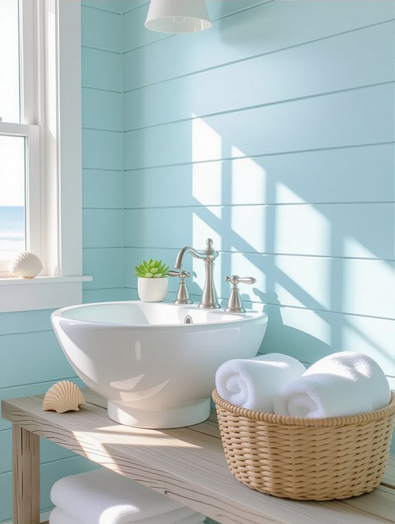beachy light blue shiplap