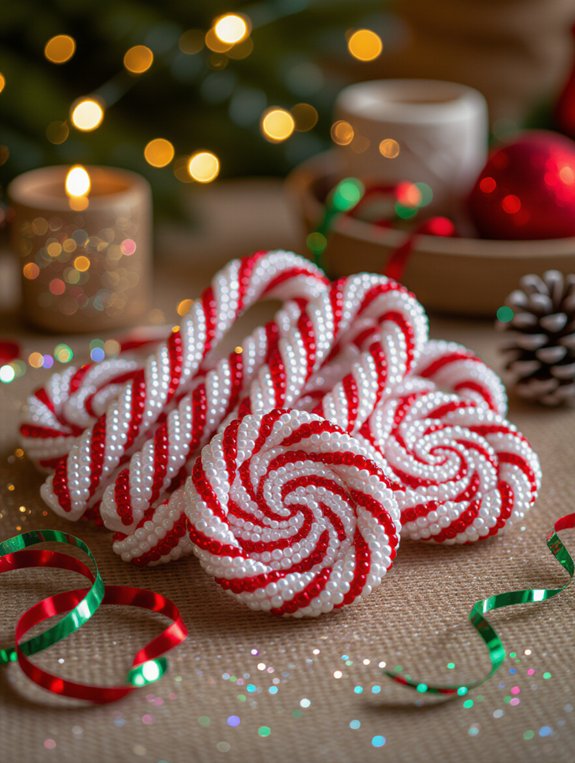 beaded candy cane craft