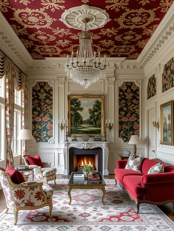 bold ceiling wallpaper designs