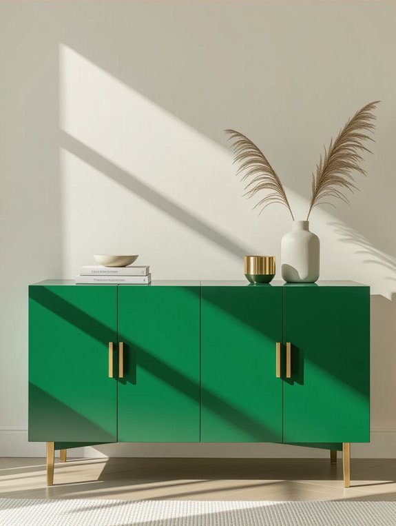 bold colored wardrobe design