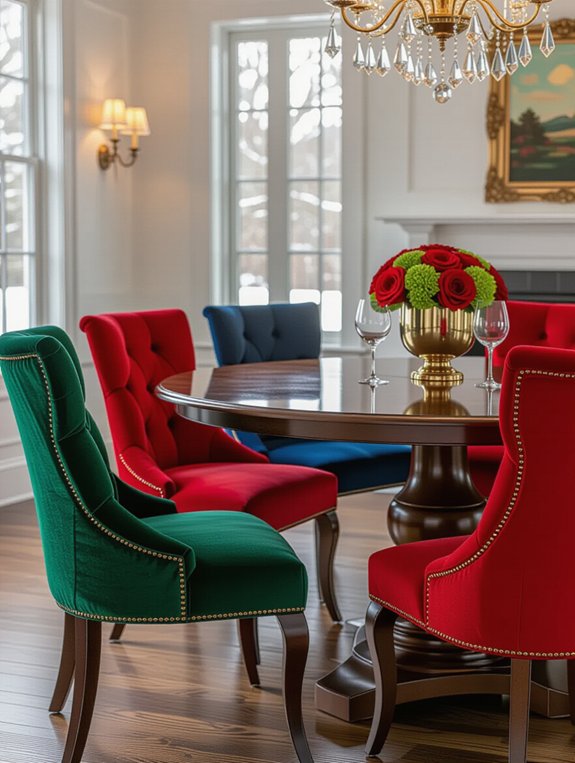 bold colors for dining
