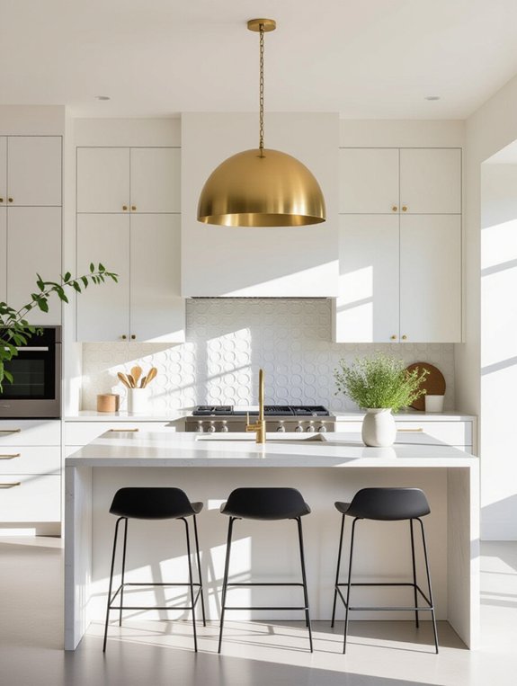bold fixtures enhance minimalism