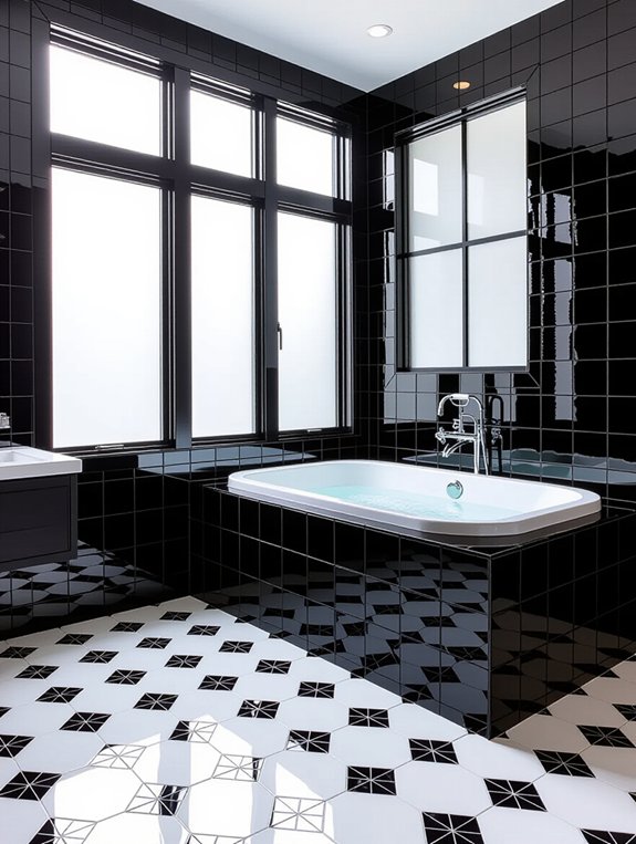 bold geometric bathroom designs
