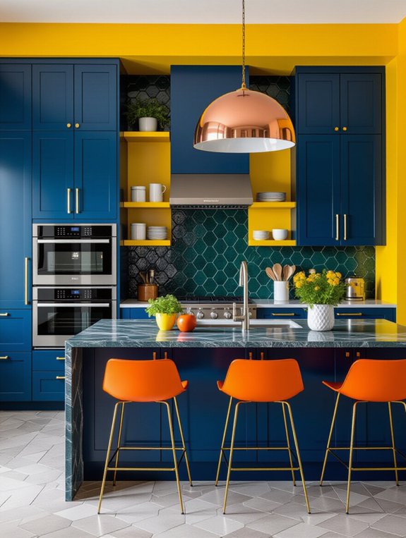 bold kitchen color combinations