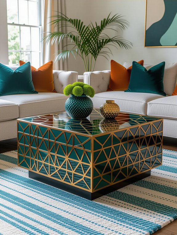 bold patterned center table