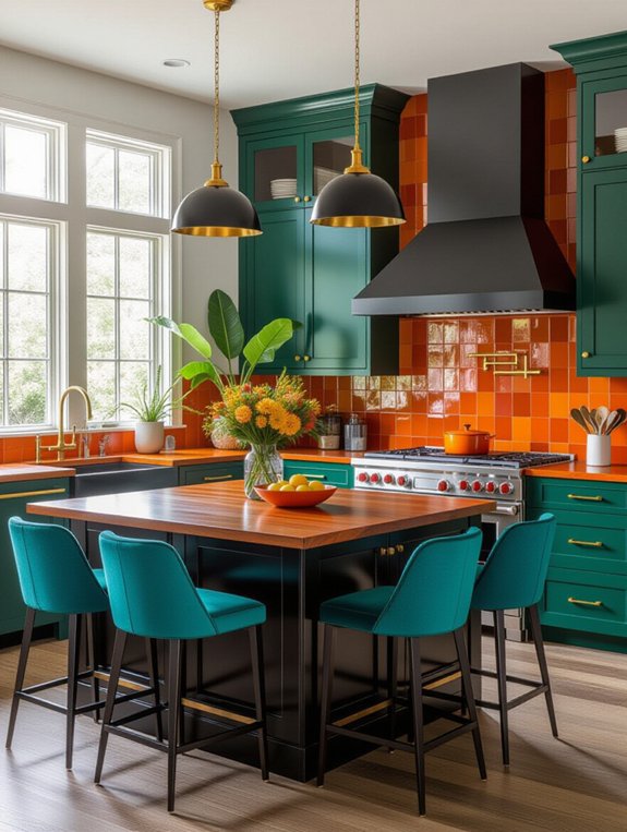 bold vibrant kitchen colors