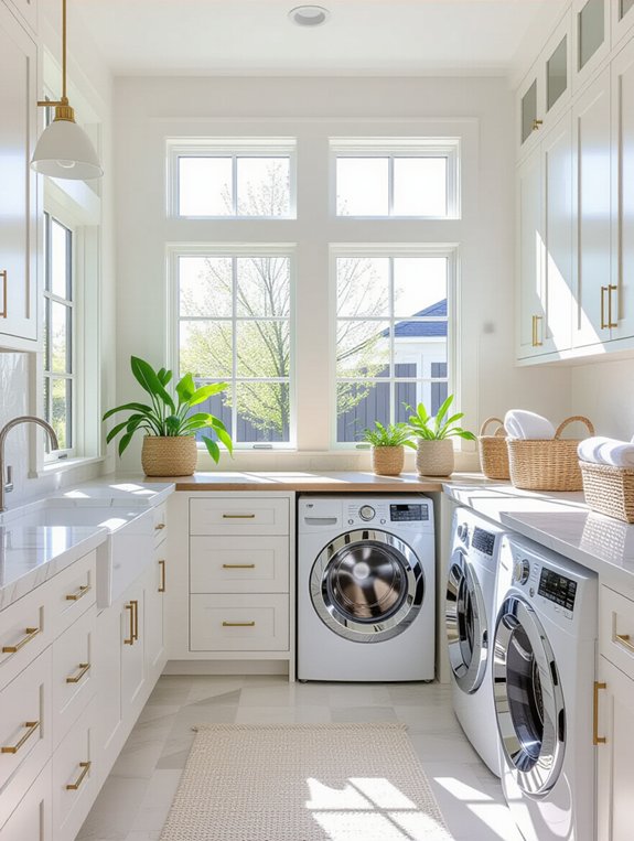 bright airy laundry room