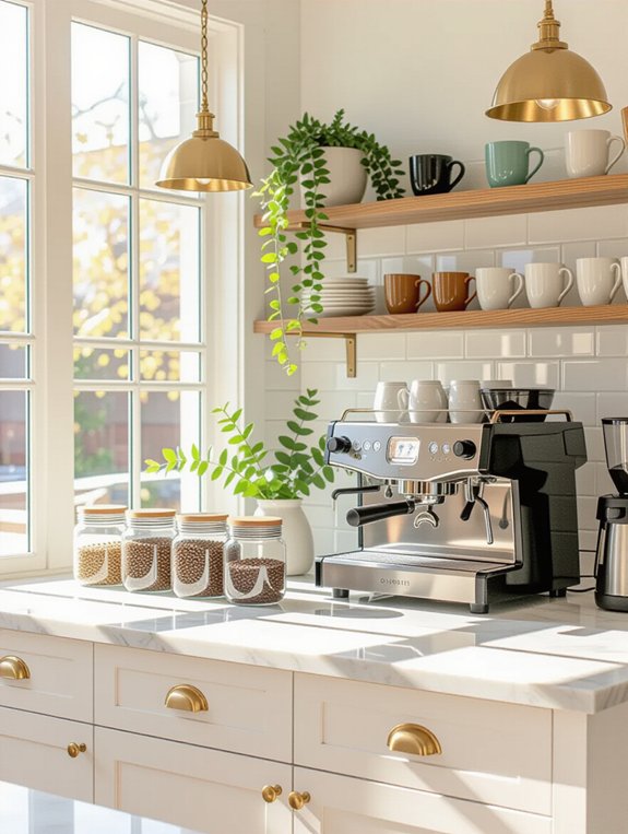 bright modern airy coffee