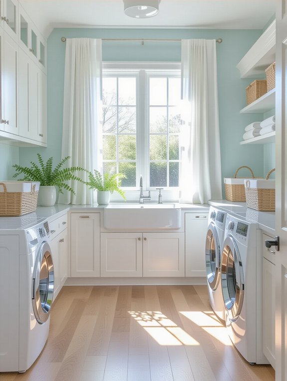 bright spacious laundry room