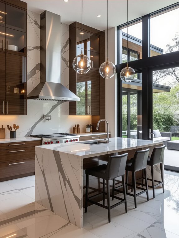 brighten kitchen with glass