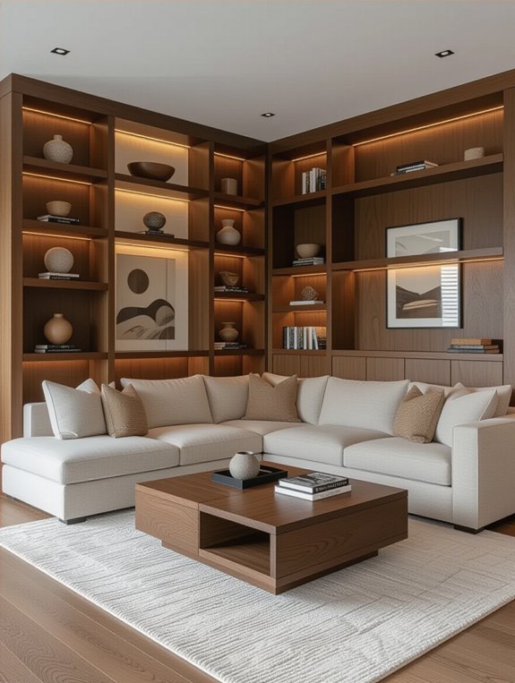 built in furniture enhances functionality