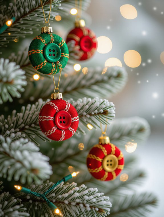 button ornaments for christmas