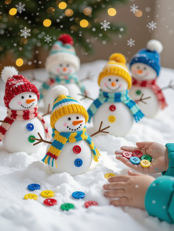 button snowman crafting fun