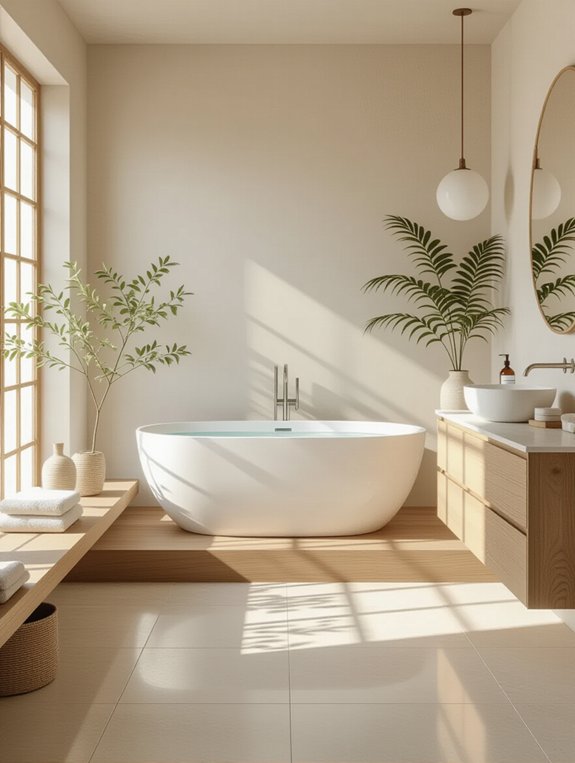 calm minimalist japandi design
