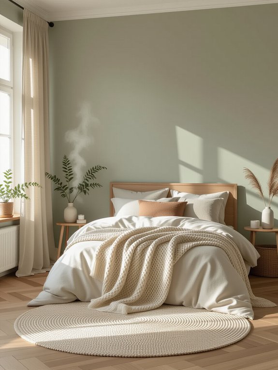 calming color palette selection