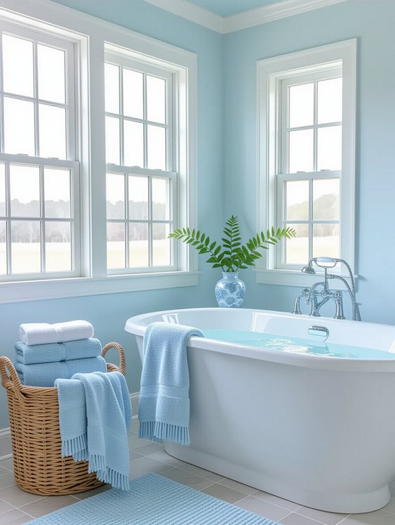 calming soft sky blue